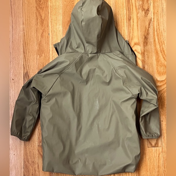 ZARA FAUX SHEARLING LINED RUBBERIZED RAINCOAT - Picture 3 of 4